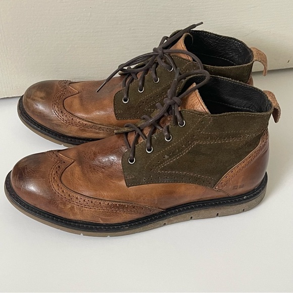 BED|STU Other - BED STU Leather Suede Ankle Chukka Boots Lace Up Brown Olive Color Size 10